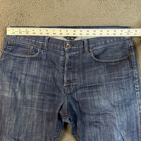 Lucky Brand Jeans Mens 36x30 Blue 121 Heritage Slim Fit Stretch Dark Wash Denim - Picture 11 of 16